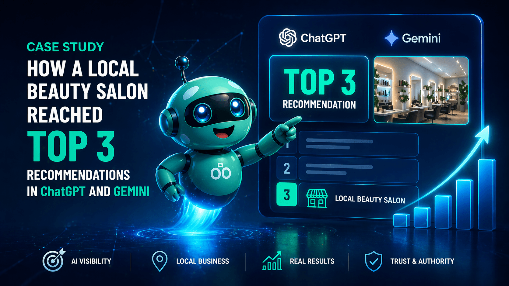 Case Study: How a Local Beauty Salon Reached TOP 3 Recommendations in ChatGPT and Gemini